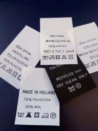 waslabels en etiketten